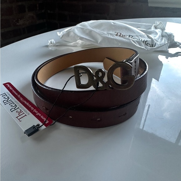 D&G Accessories - D&G Vintage Brown Leather Belt